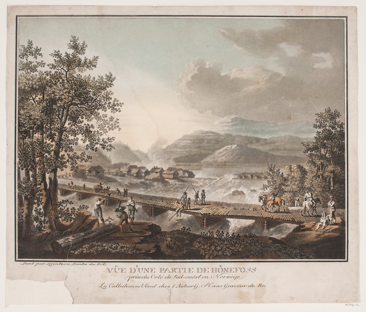 View of a Part of Hønefoss by Georg Haas