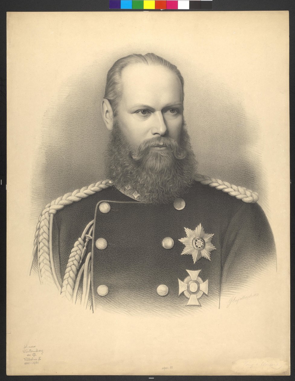 King of Wuerttemberg William II by Georg Ludwig Engelbach Engelbach