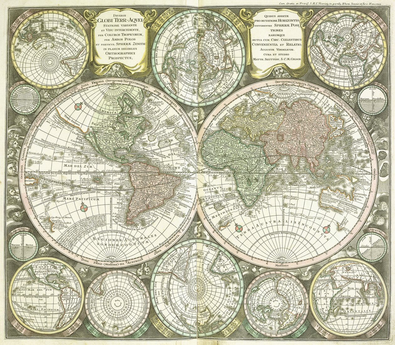 Map of the World by Georg Matthäus Seutter