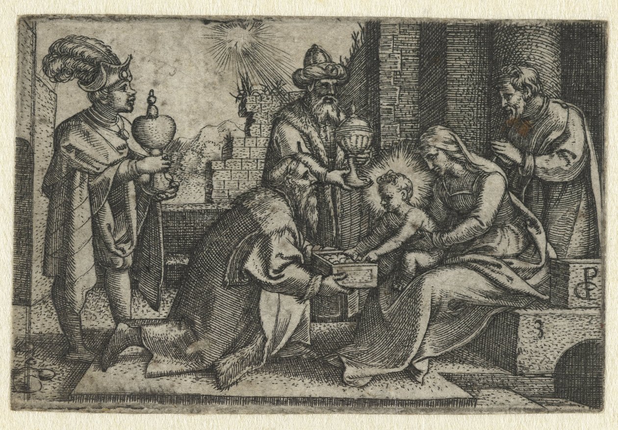 Adoration of the Magi (Life of Christ) by Georg Pencz