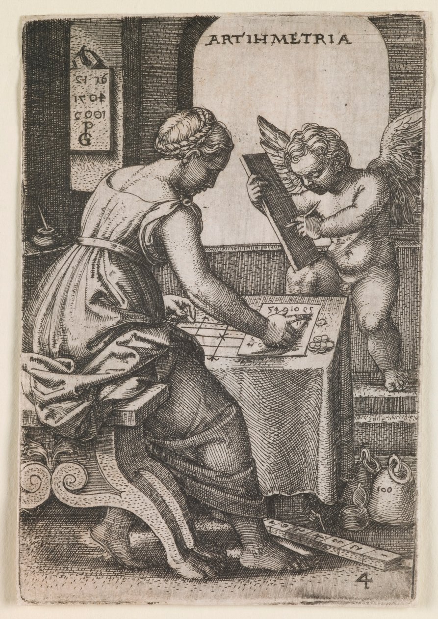 Arithmetica, from the series “The Liberal Arts” by Georg Pencz