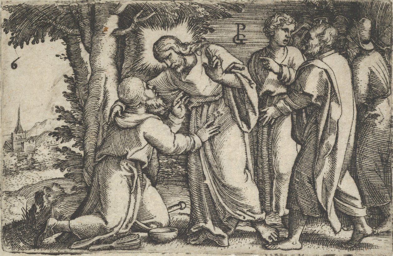 Christ Healing the Leper, from The Story of Christ by Georg Pencz