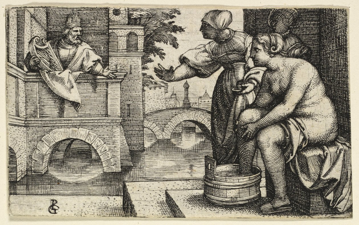 David Observing Bathsheba by Georg Pencz