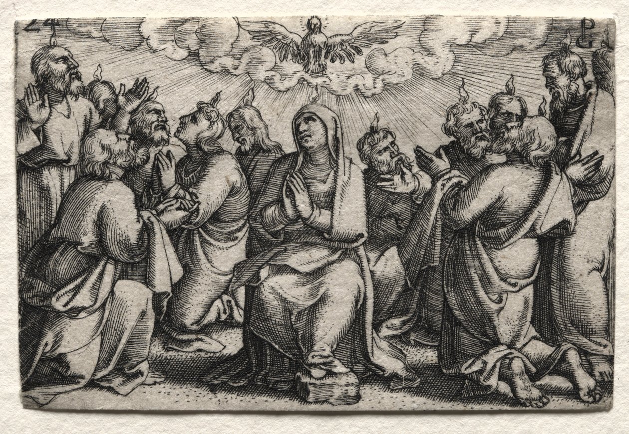 The Life of Jesus Christ: The Descent of the Holy Ghost by Georg Pencz