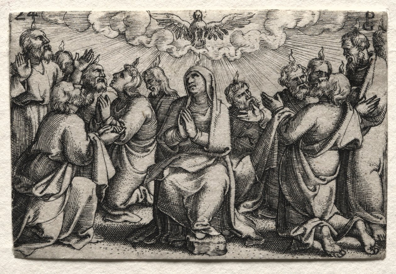 The Life of Jesus Christ: The Descent of the Holy Ghost by Georg Pencz