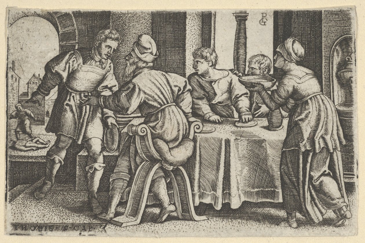 Tobias Leaving the Table, from The Story of Tobias by Georg Pencz