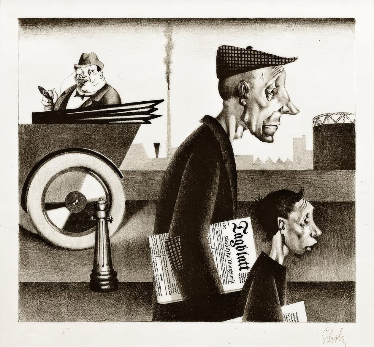 Georg Scholz, Newspaper Carrier (Work Dishonors) by Georg Scholz