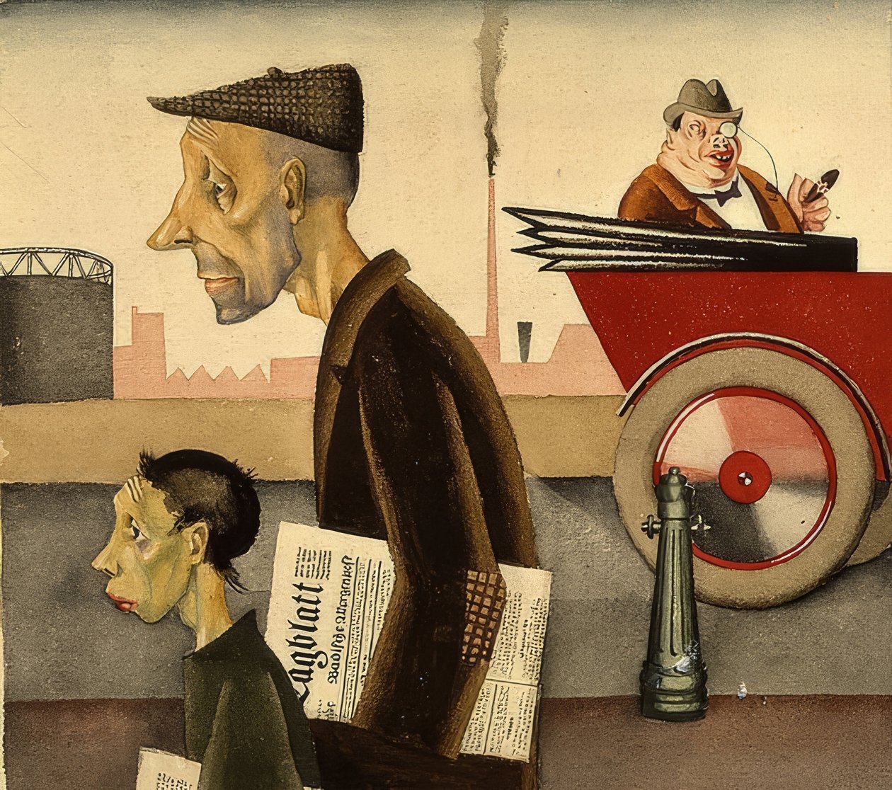 Newspaper Carrier. c. 1921 by Georg Scholz