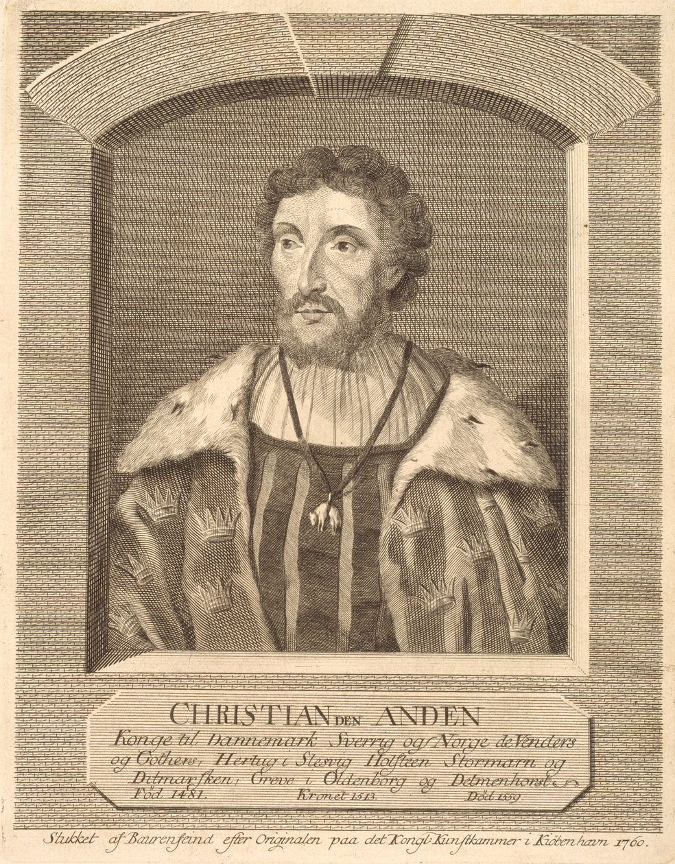 Christian II by Georg Vilhelm Baurenfeind
