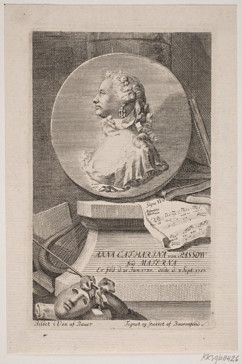 Actress Anna Catharina von Passow by Georg Vilhelm Baurenfeind