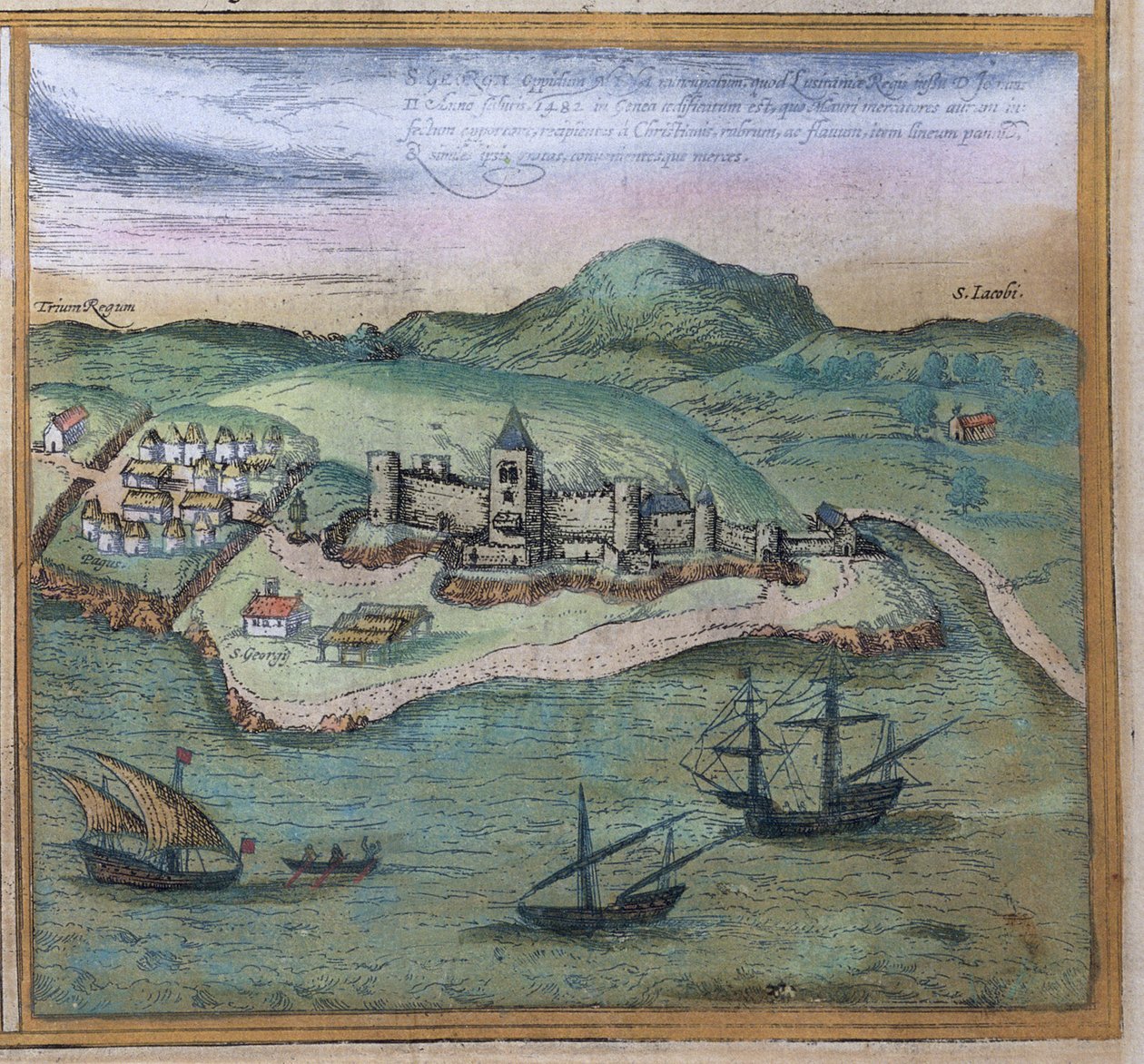 Elmina from Civitates Orbis Terrarum by Georg Braun und Franz Hogenberg
