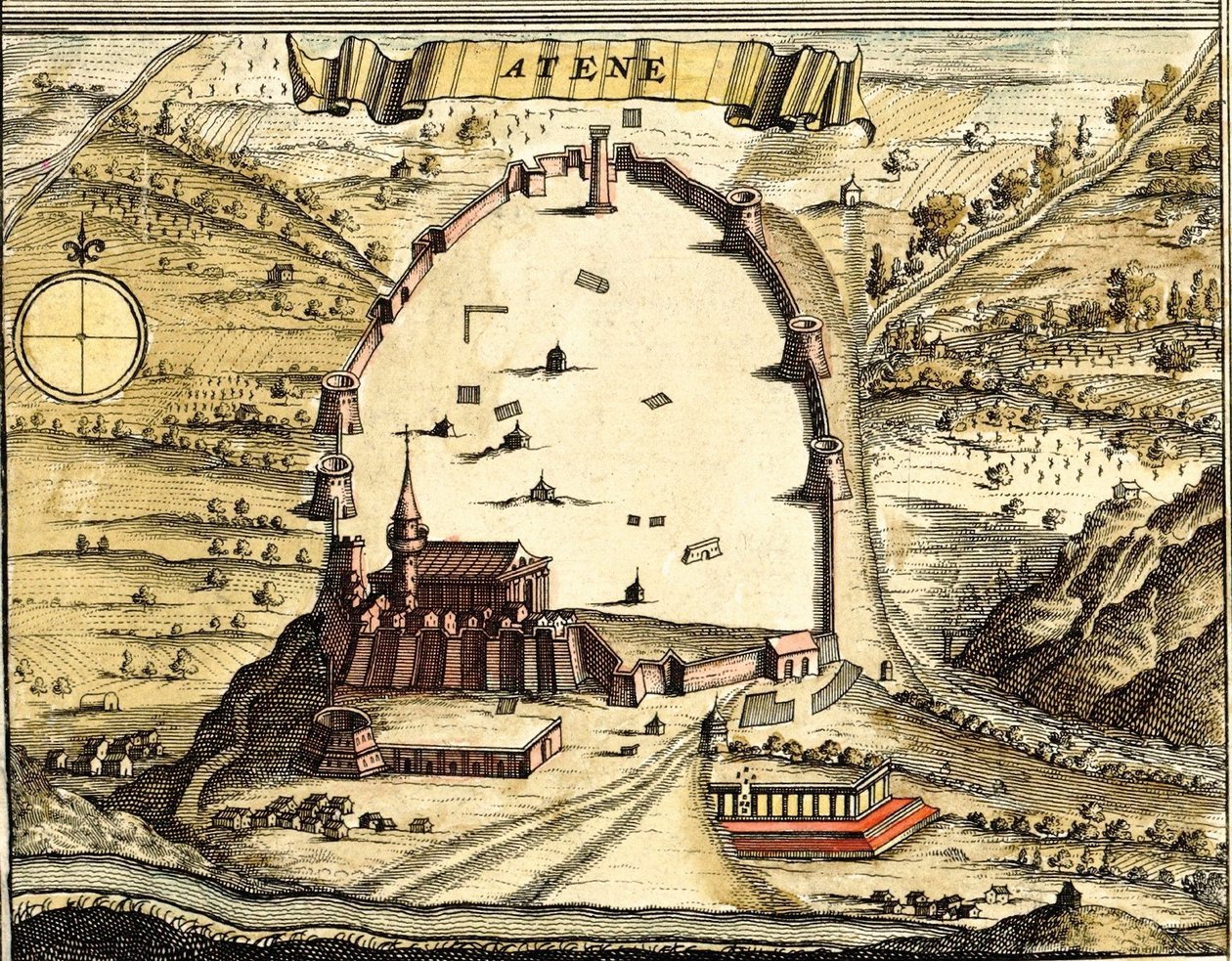Athens, Greece by Georg and Hogenberg Franz (1535 90) Braun