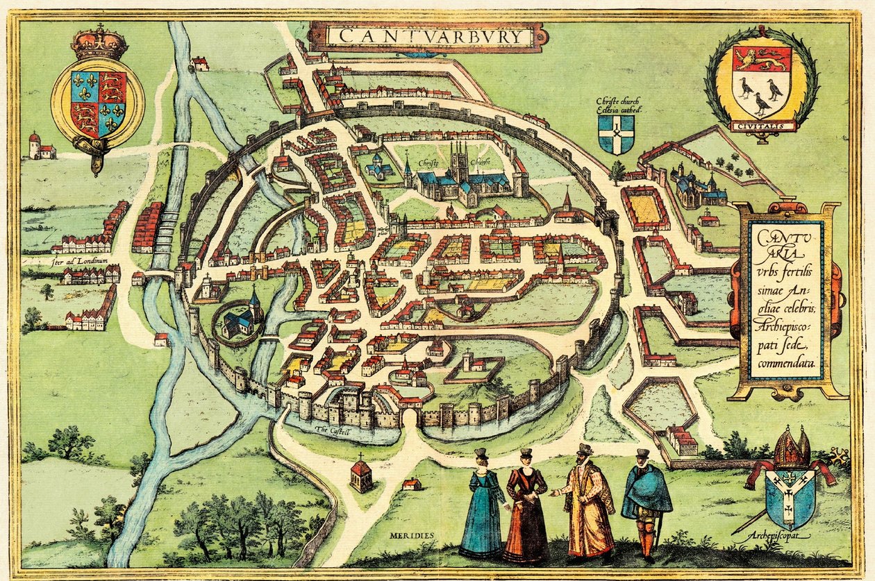 Canterbury, England by Georg and Hogenberg Franz (1535 90) Braun