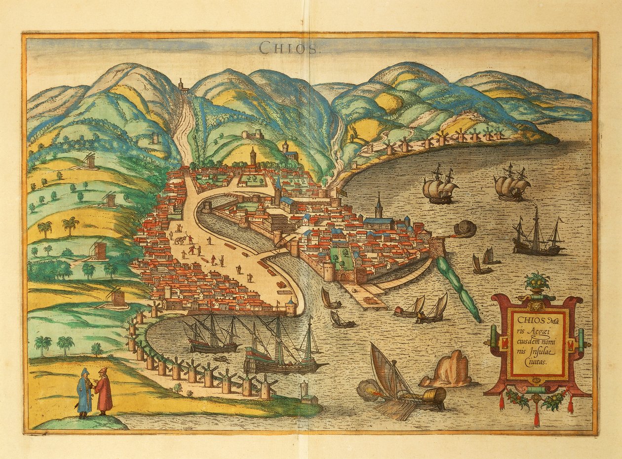 Chios by Georg Braun and Hogenberg Franz
