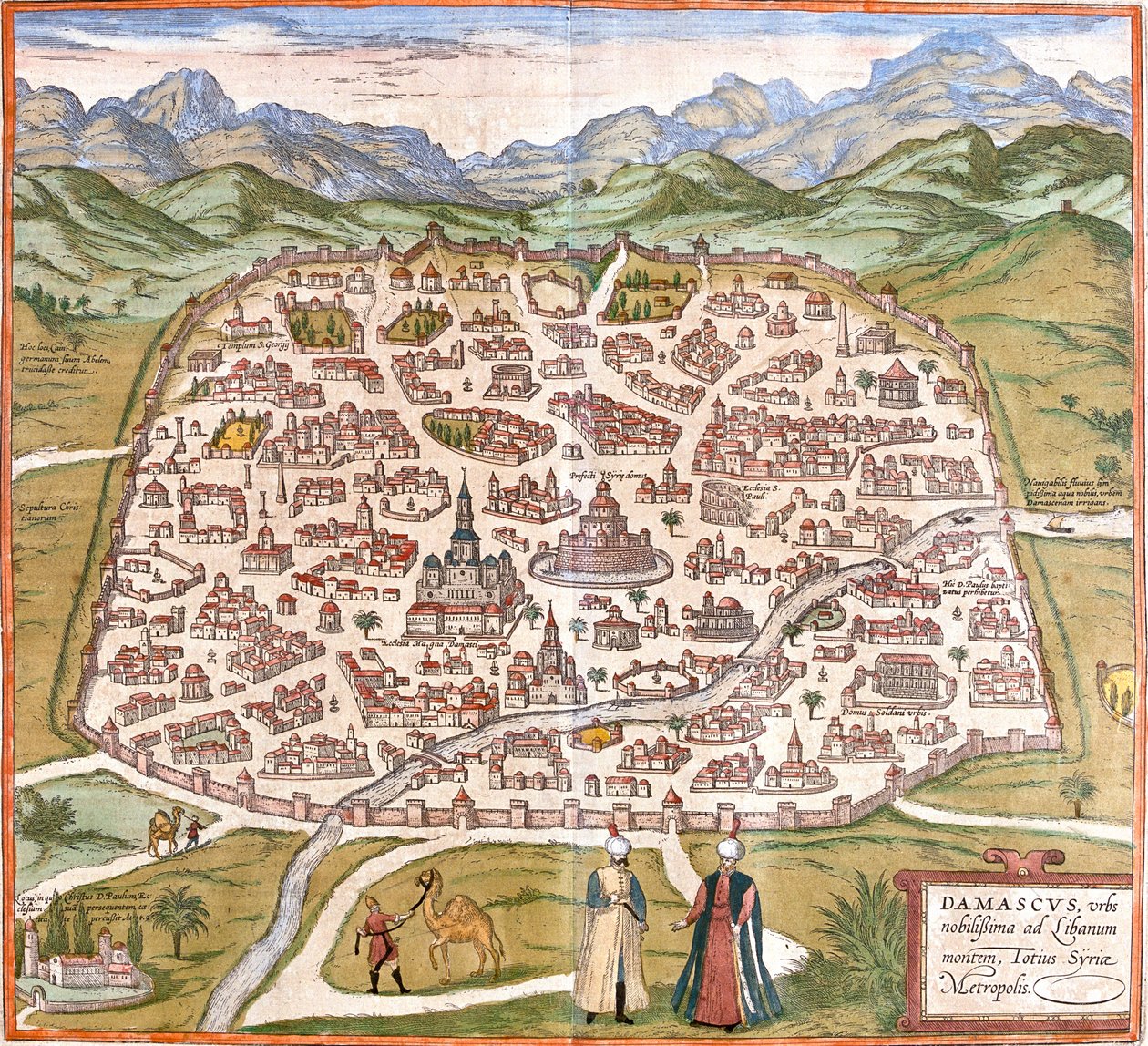 Damascus, Syria by Georg and Hogenberg Franz (1535 90) Braun