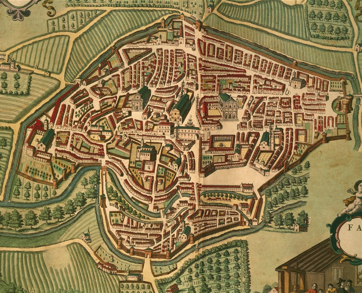 Fabriano by Georg Braun and Hogenberg Franz
