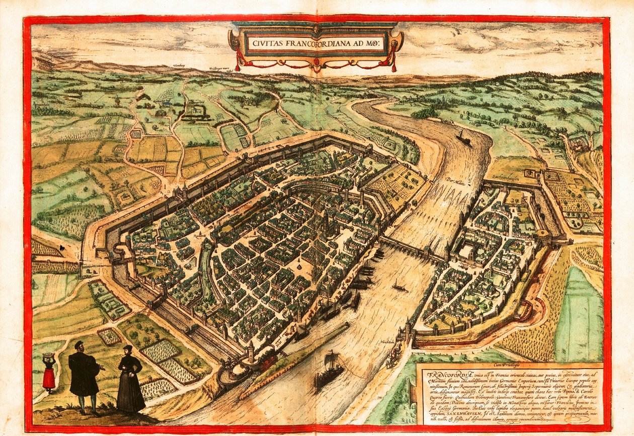 Frankfurt Am Main by Georg and Hogenberg Franz (1535 90) Braun