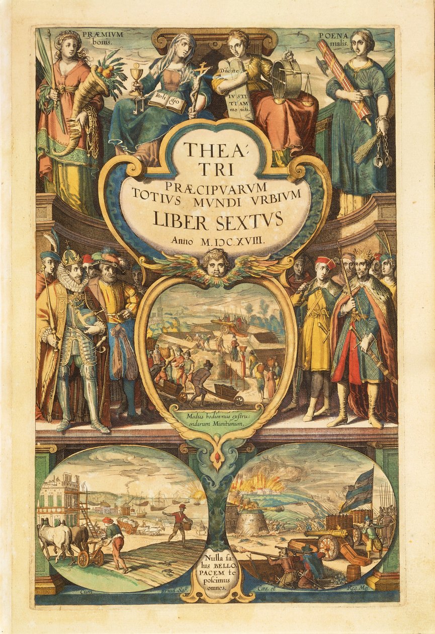 Frontispiece of Volume VI from Civitates Orbis Terrarum by Georg Braun and Hogenberg Franz