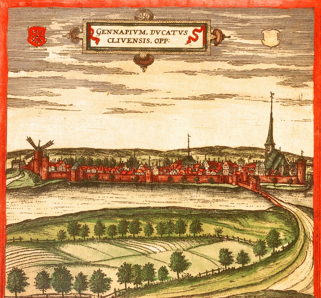 Gennep, Netherlands by Georg and Hogenberg Franz (1535 90) Braun