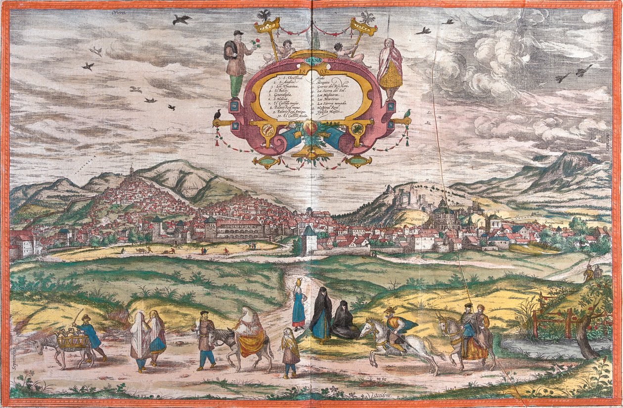 Granada, Spain by Georg and Hogenberg Franz (1535 90) Braun