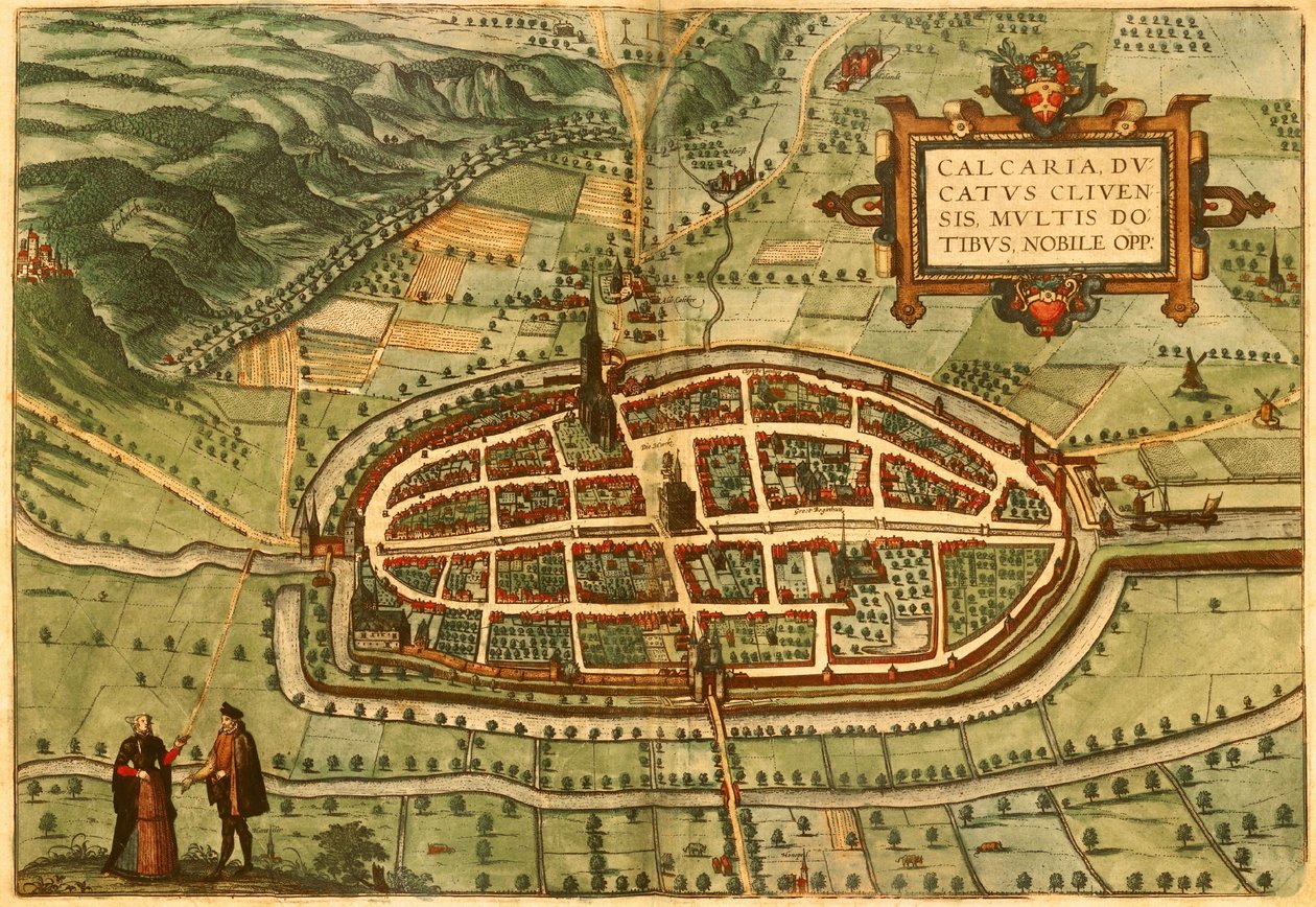 Kalkar, Germany by Georg and Hogenberg Franz (1535 90) Braun