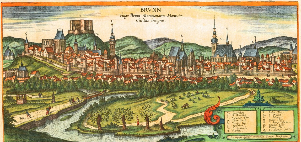 Margraviate of Moravia, 2nd Largest city in the Czech Republic by Georg and Hogenberg Franz (1535 90) Braun