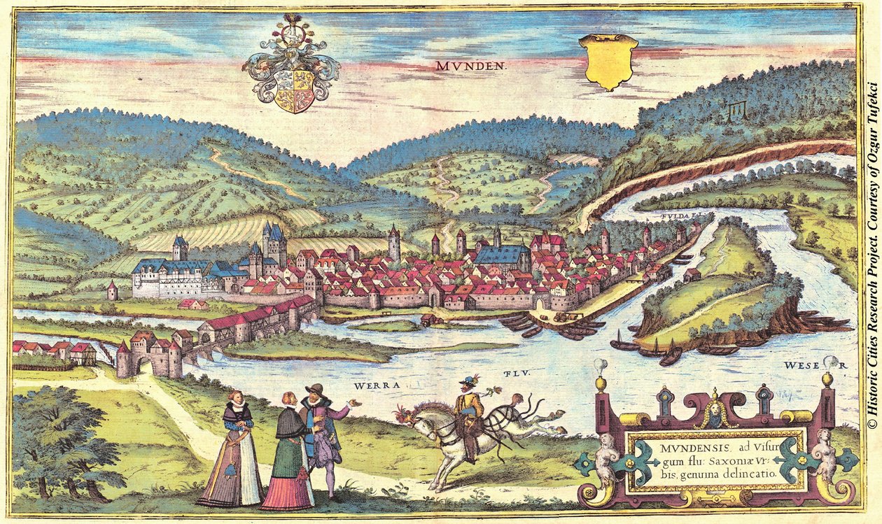 Munt, Munden, Switzerland by Georg and Hogenberg Franz (1535-90) Braun