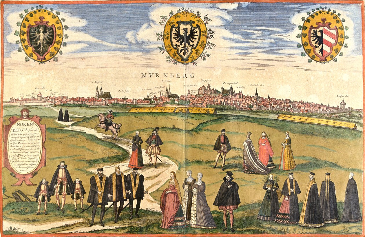 Nuremberg, Germany by Georg and Hogenberg Franz (1535 90) Braun