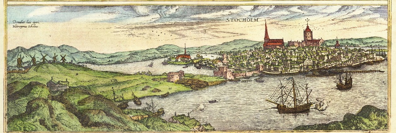 Stockholm, Sweden by Georg and Hogenberg Franz (1535 90) Braun