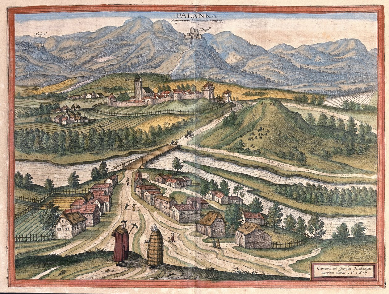 Dregelypalank, Hungary (engraving) by Georg Braun and Hogenberg Franz