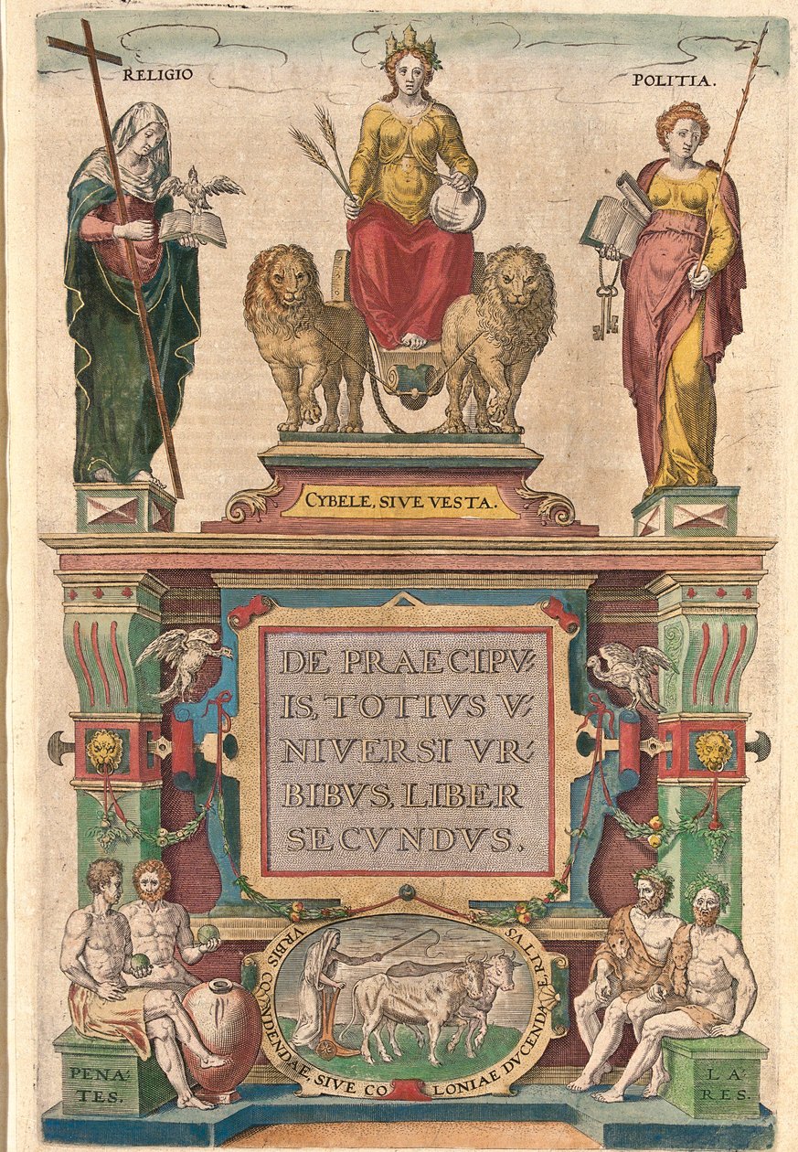 Front cover of the book Civitates orbis terrarum by Braun and Hogenberg