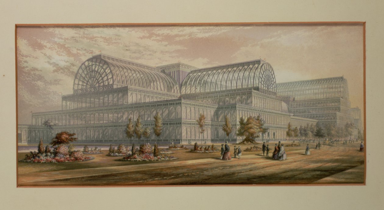 The Exterior of Crystal Palace, Sydenham by George Baxter