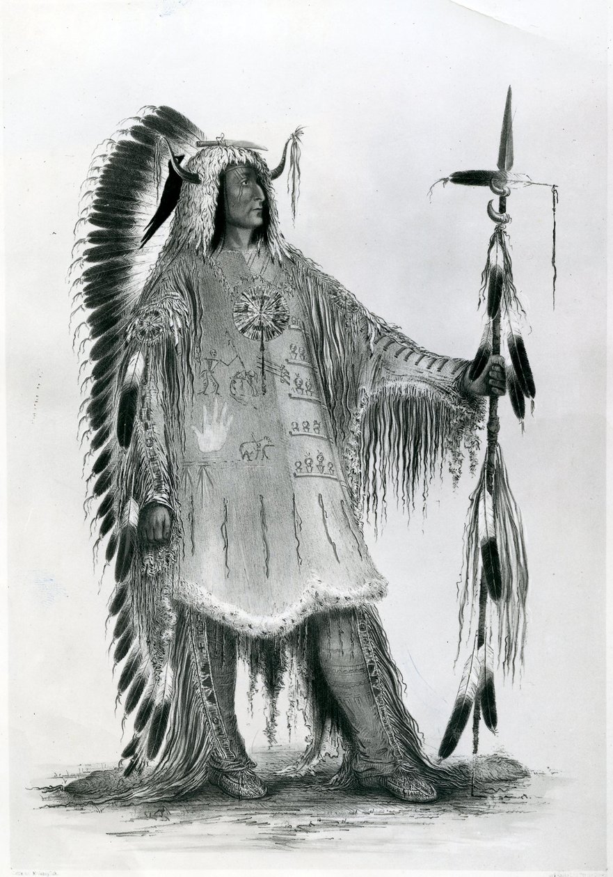 Mato-Tope, Second Chief of the Mandan People, c.1833 by George Catlin