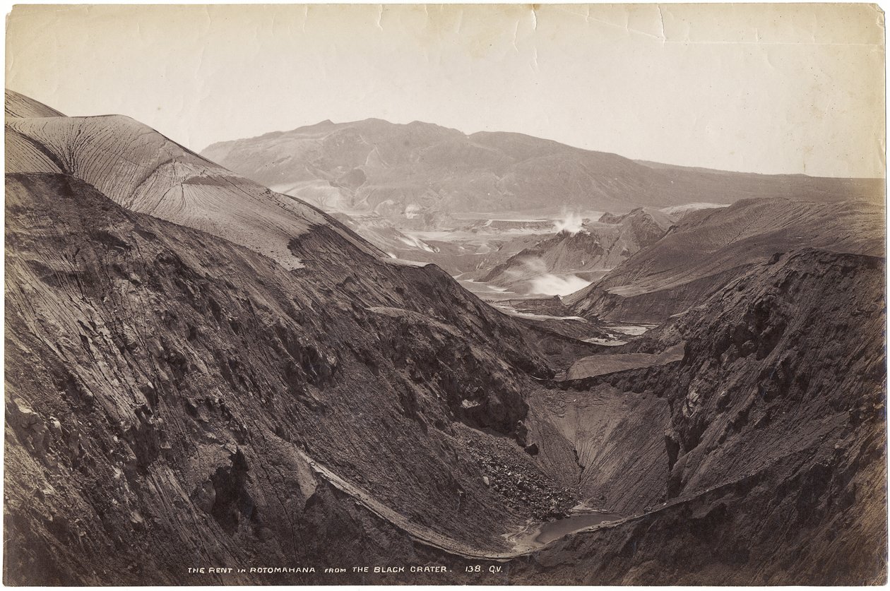 The Rent in Rotomahana from the Black Crater, November-December 1886 by George Dobson Valentine