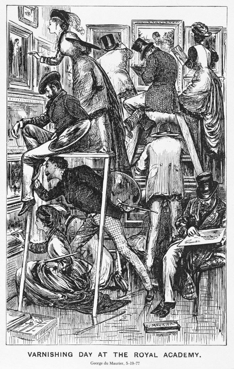 Varnishing Day at the Royal Academy, Illustration for 
