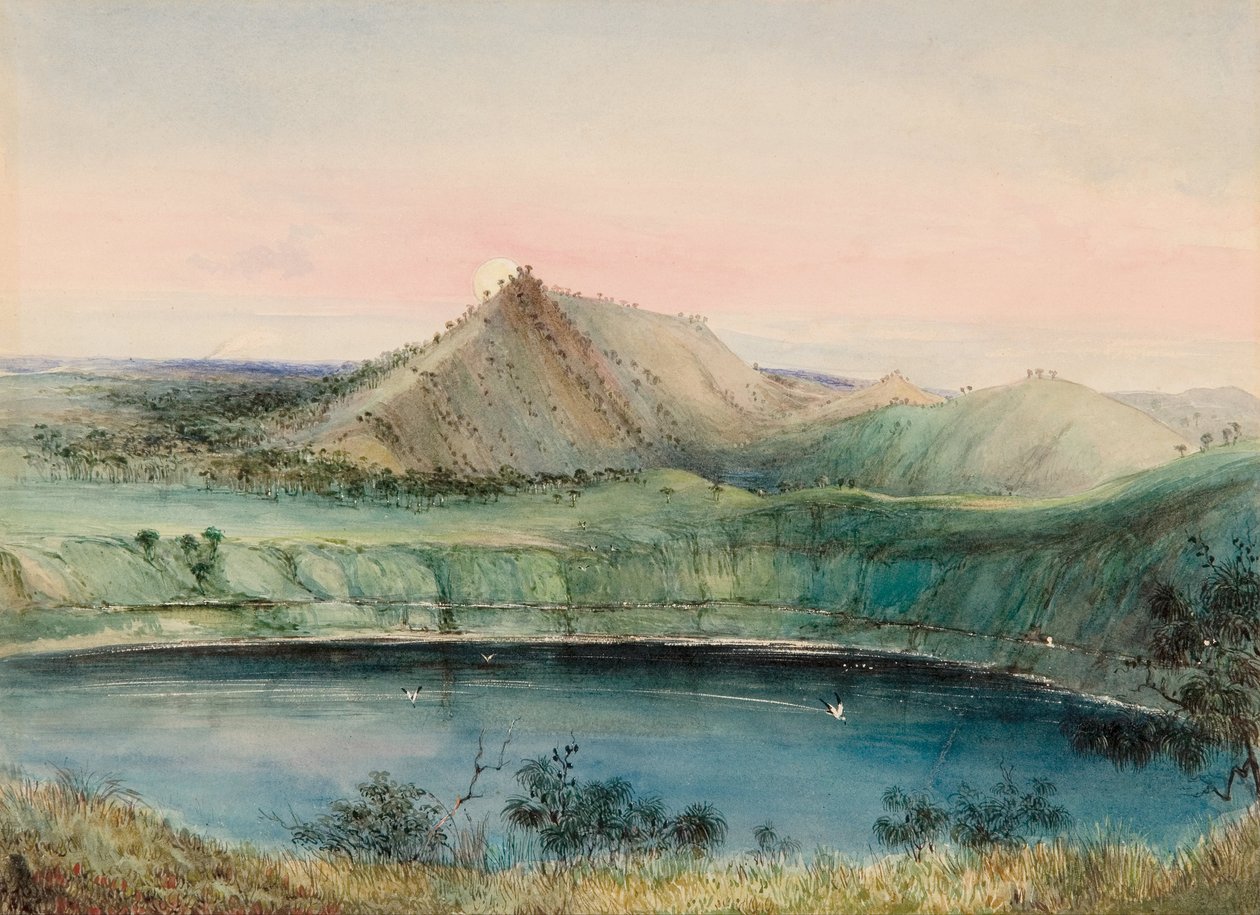 Blue Lake, Mount Gambier by George French Angas