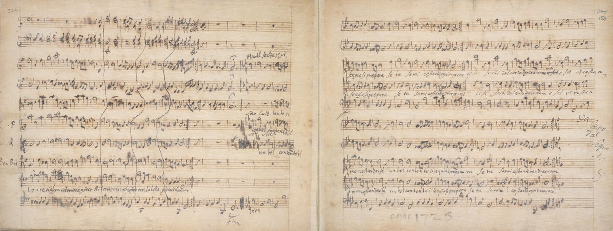 Final Chorus Giulio Cesare Autograph Manuscript Handel by George Frederick Handel