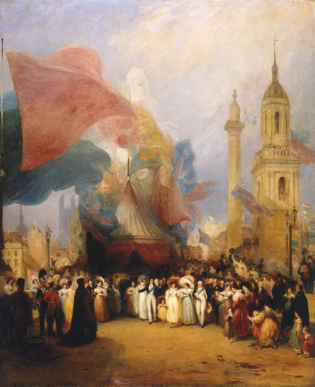 The Royal Procession at the Opening of London Bridge by George Jones