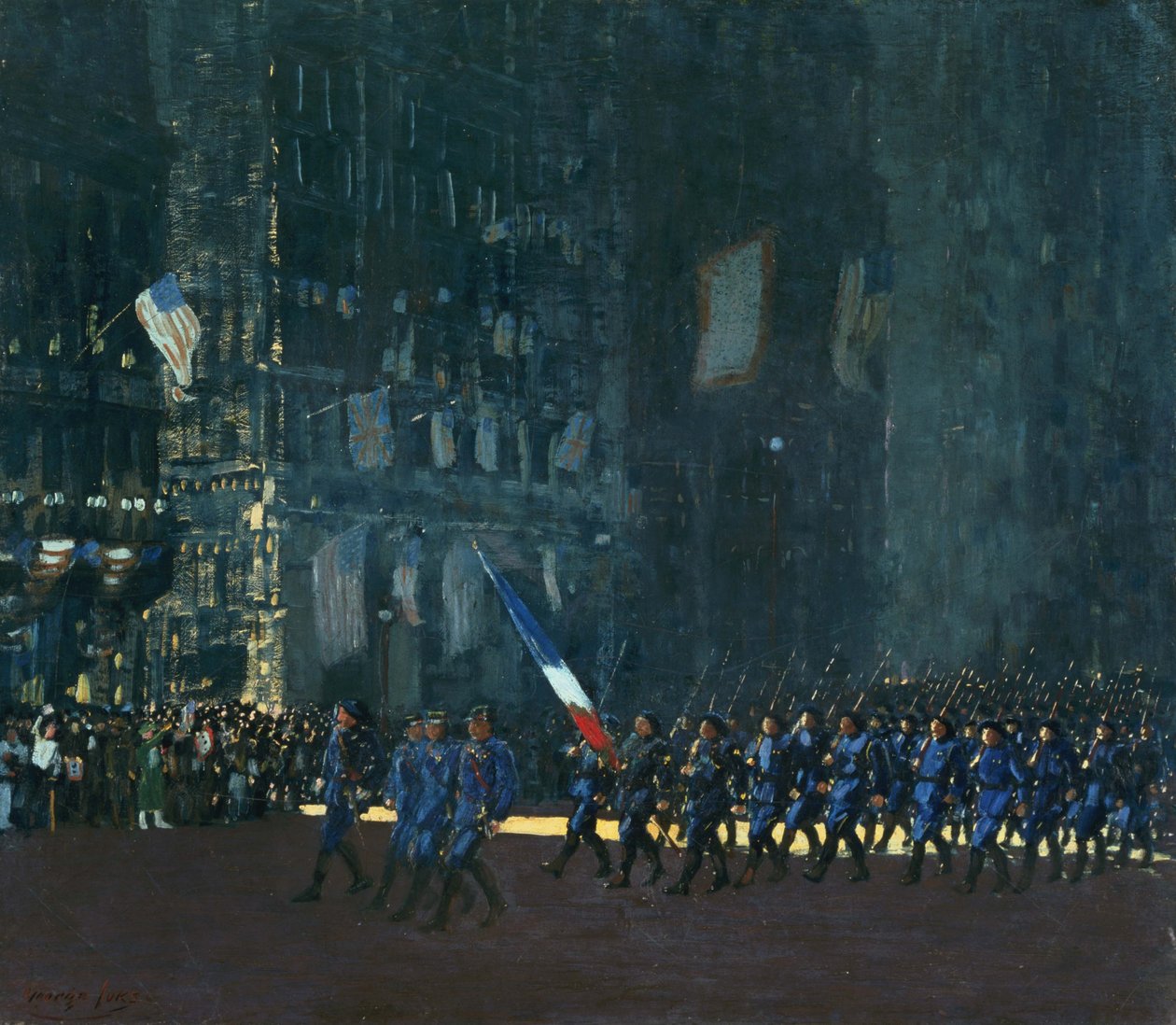 Blue Devils on Fifth Avenue by George Luks