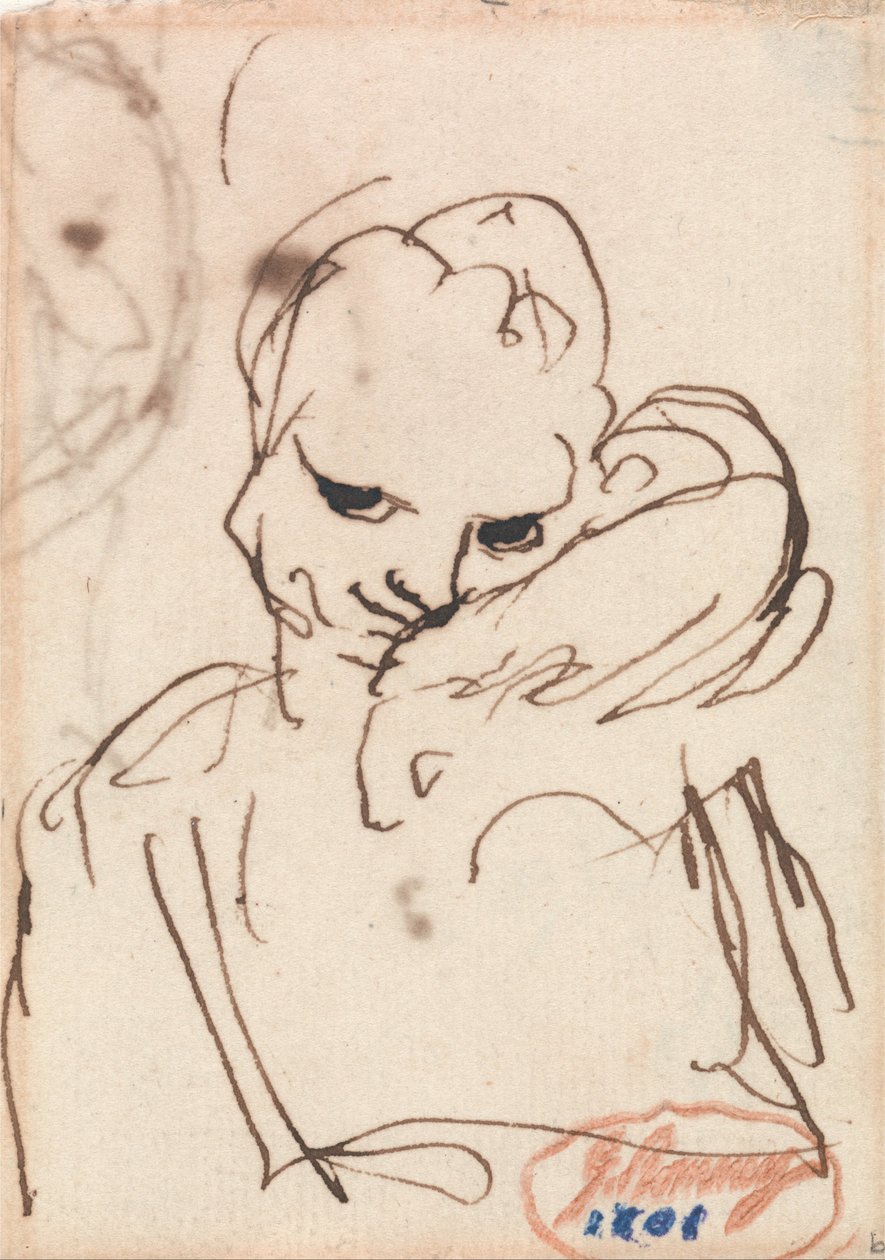 A Girl with a Rabbit or Pet Dog on Her Shoulder by George Romney