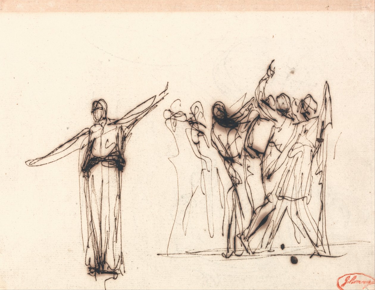 Crowd before a Prophetess by George Romney