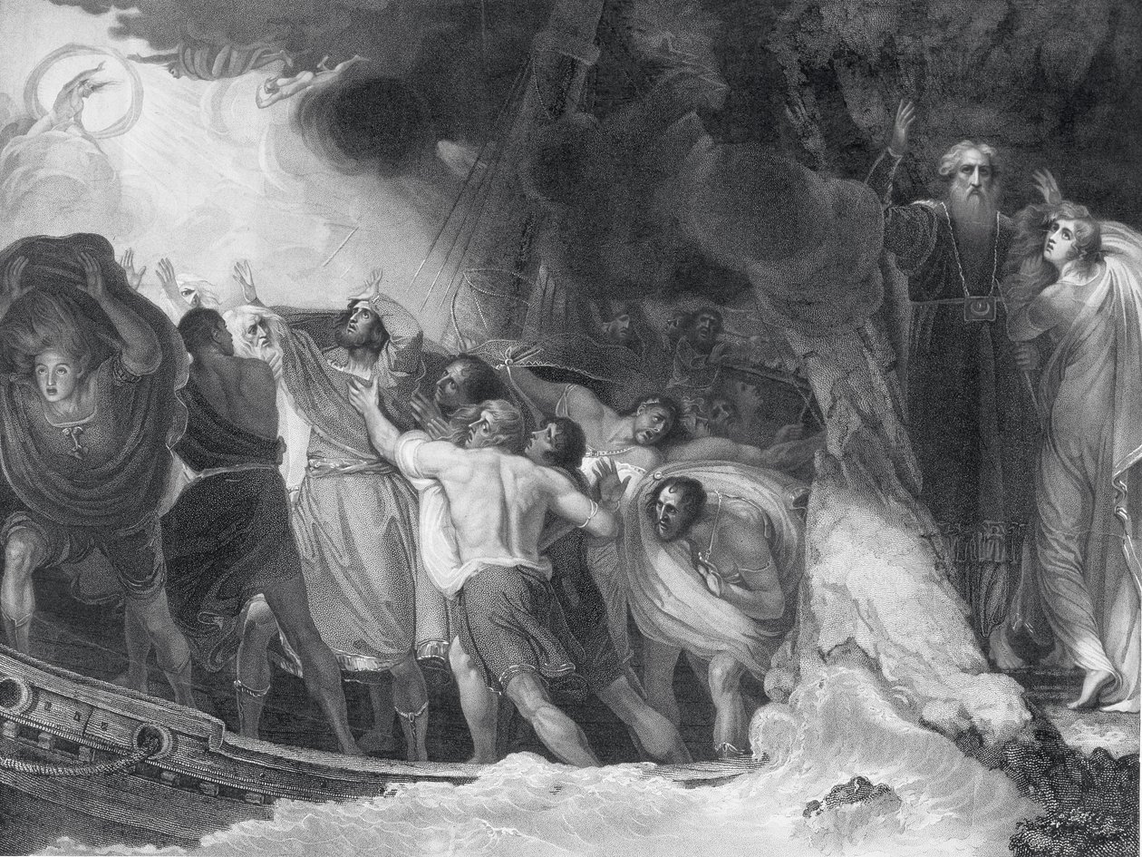 The Tempest, Act I, Scene I, engraved by B. Smith, 1797 by George Romney