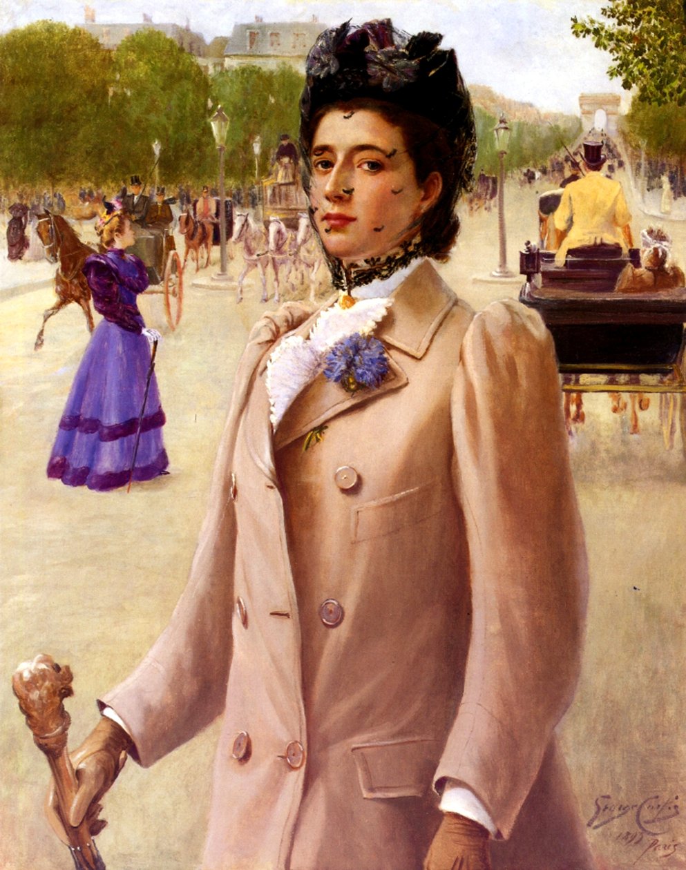 A Woman in Paris, 1893 by George Vaughan Curtis