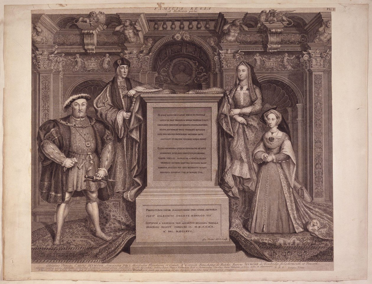 King Henry VIII; King Henry VII; Elizabeth of York; Jane Seymour by George Vertue