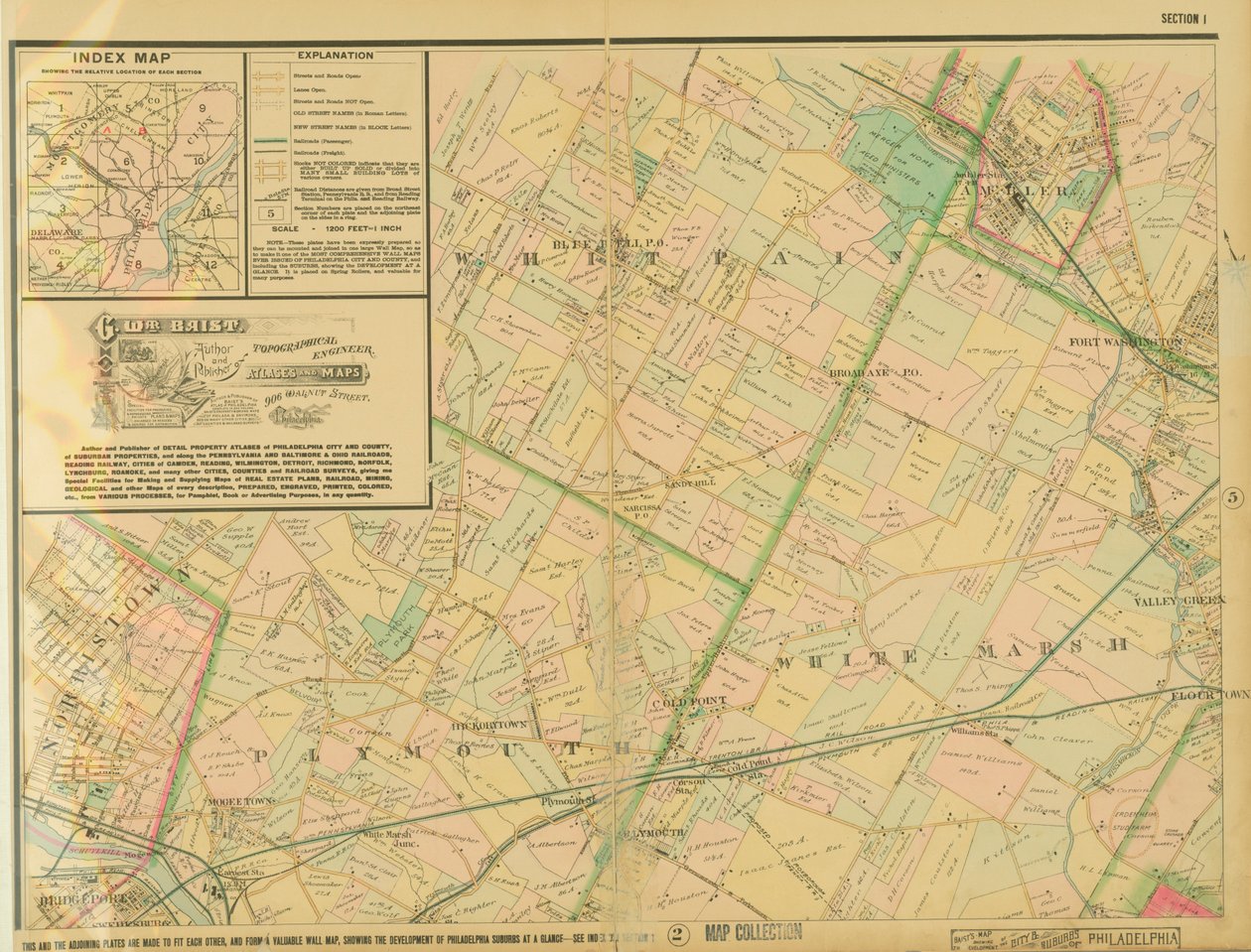 Baist's Map Showing the Development of the City & Suburbs of ...