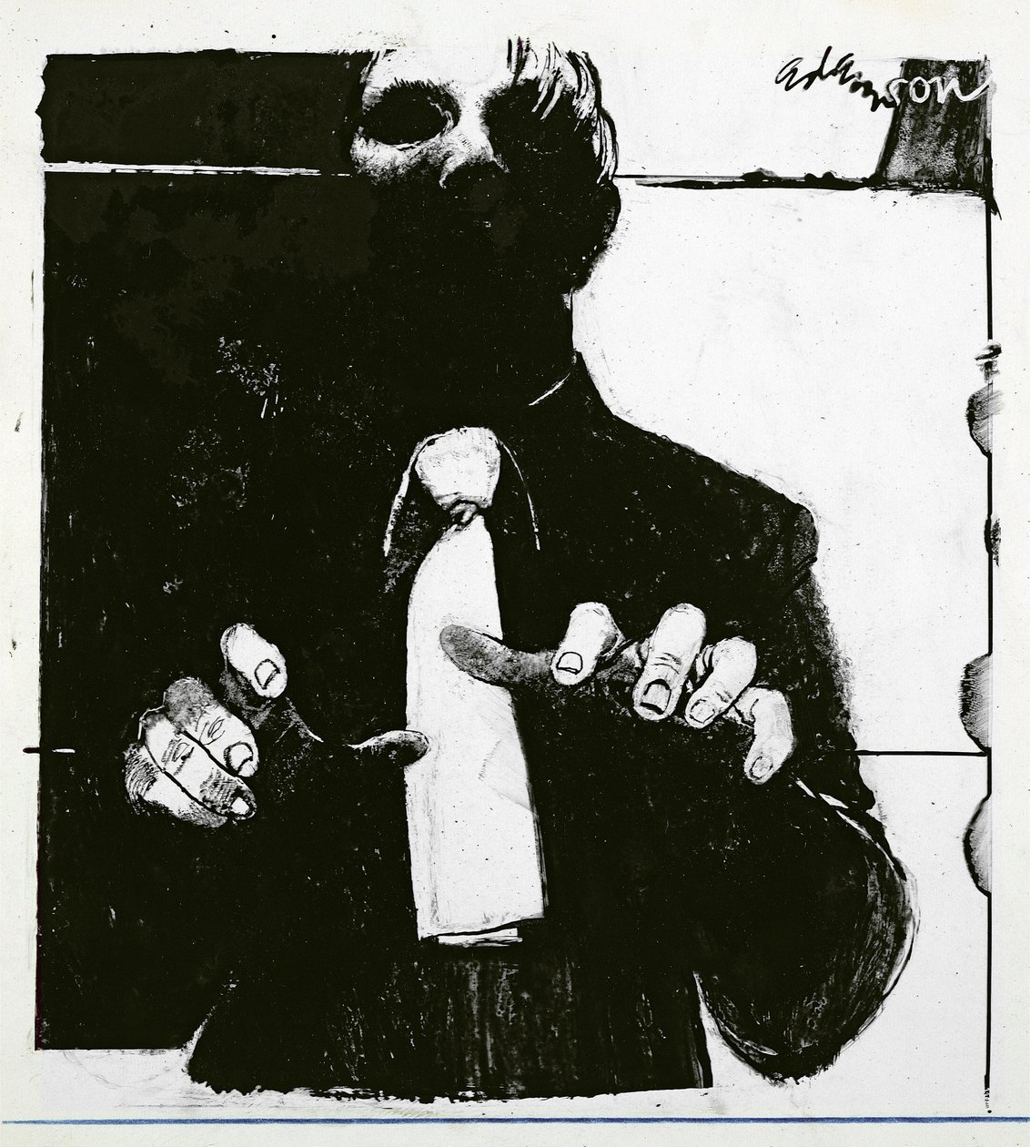 Illustration for Nursing a Blind Patient an article in Nursing Times, published 30th October 1975 by George Adamson
