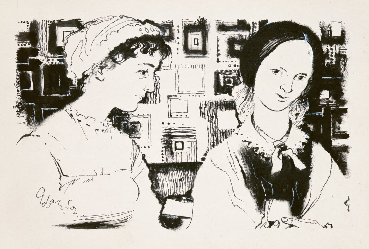 Jane Austen (1775-1817) and Charlotte Bronte (1816-55) - an imaginary encounter by George Adamson