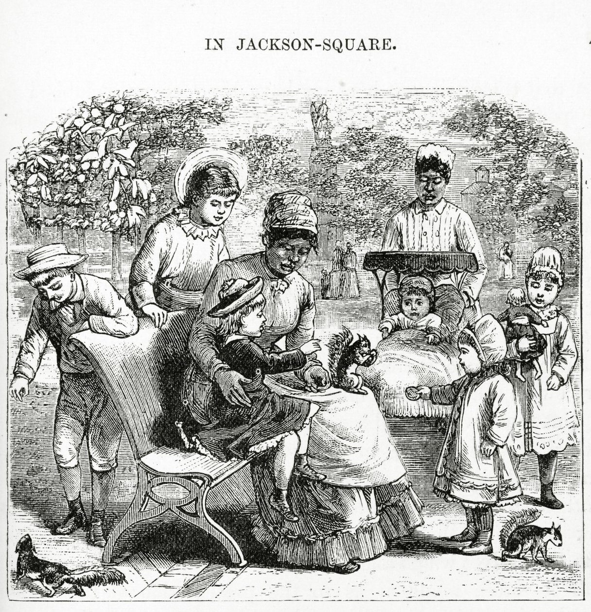 In Jackson Square, New Orleans, illustration from 