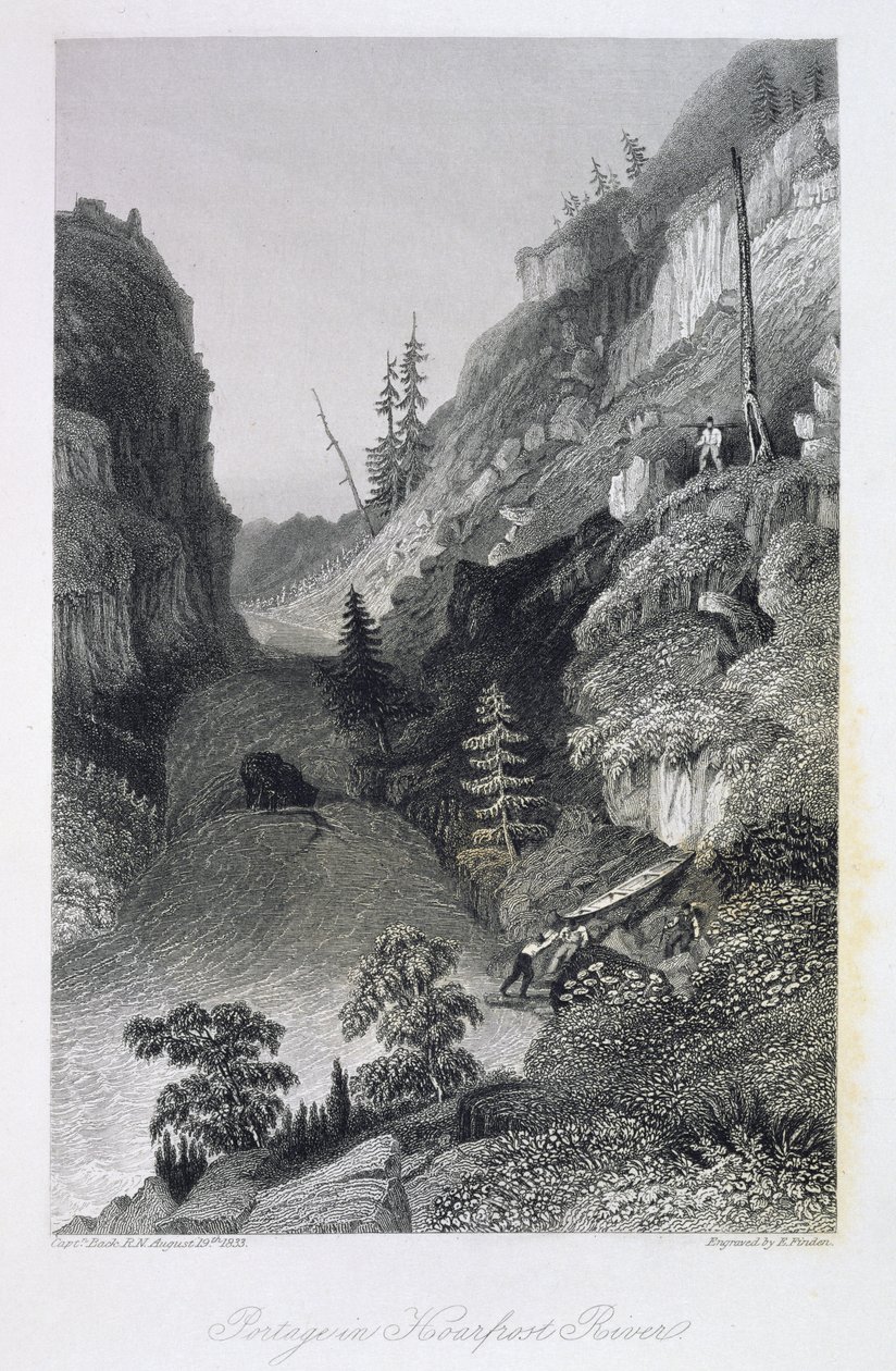 Portage in Hoarfrost River, August 19th, 1833, from 