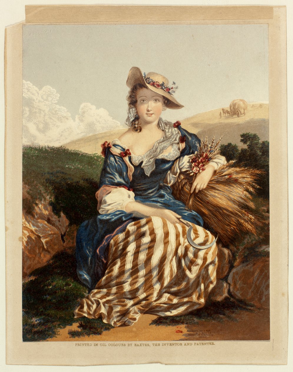 Belle of the Village by George Baxter